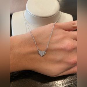 Sterling Silver CZ Mini Heart Pendant